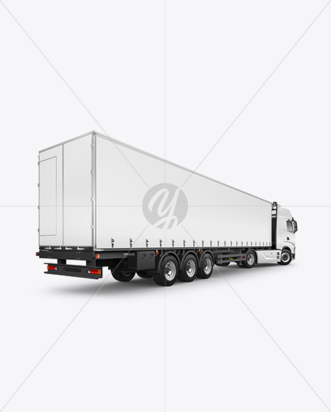 Truck Mockup - Back Half Side View