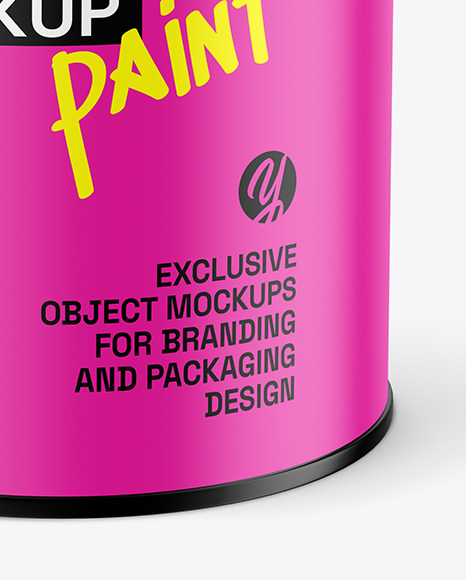 Matte Paint Can Mockup