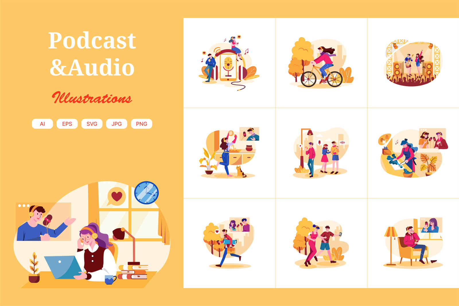 M464_Podcast Illustration Pack M464_Podcast Illustration Pack