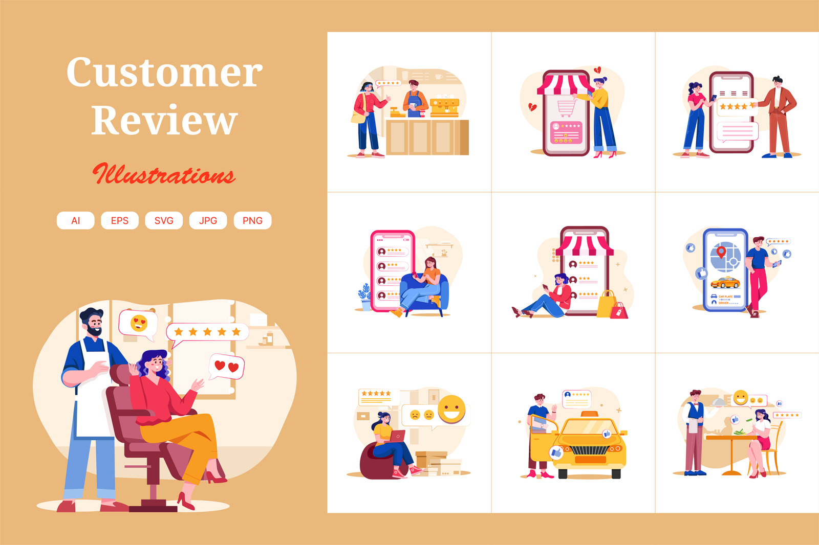 M487_Customer Review Illustration Pack M487_Customer Review Illustration Pack