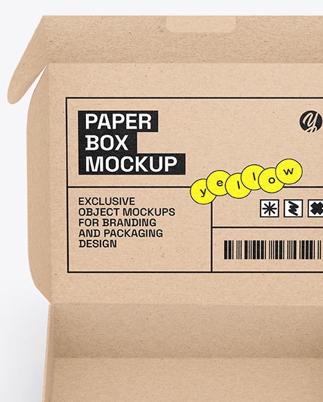 Opened Kraft Box Mockup