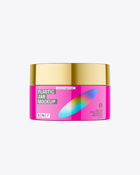 Glossy Cosmetic Jar Mockup