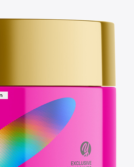 Glossy Cosmetic Jar Mockup Glossy Cosmetic Jar Mockup