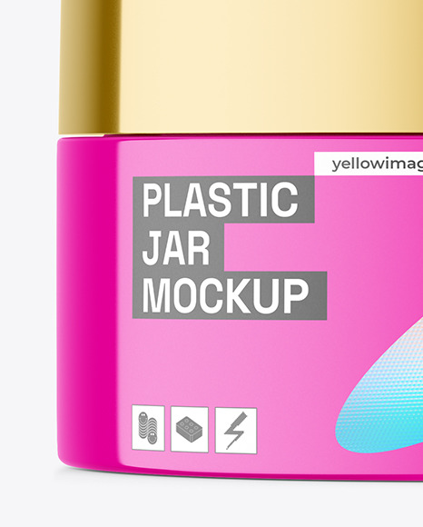 Glossy Cosmetic Jar Mockup Glossy Cosmetic Jar Mockup