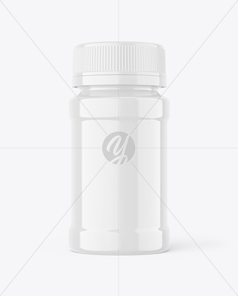 Glossy Plastic Jar Mockup