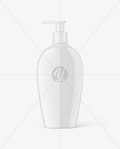 Glossy Pump Bottle Mockup