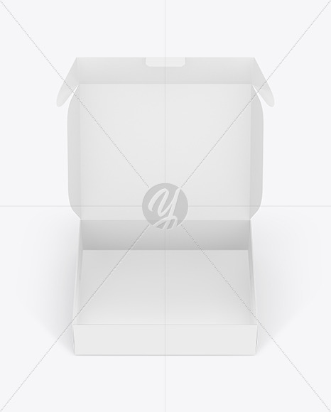 Opened Matte Paper Box Mockup