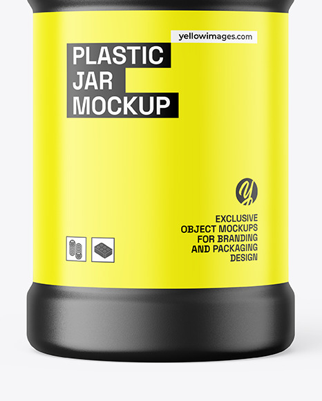 Matte Plastic Jar Mockup