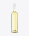 Clear Glass White Wine Bottle Mockup