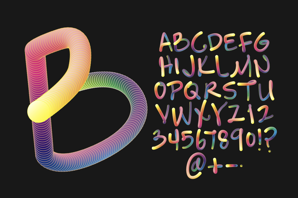 Rainbow Font Rainbow Font