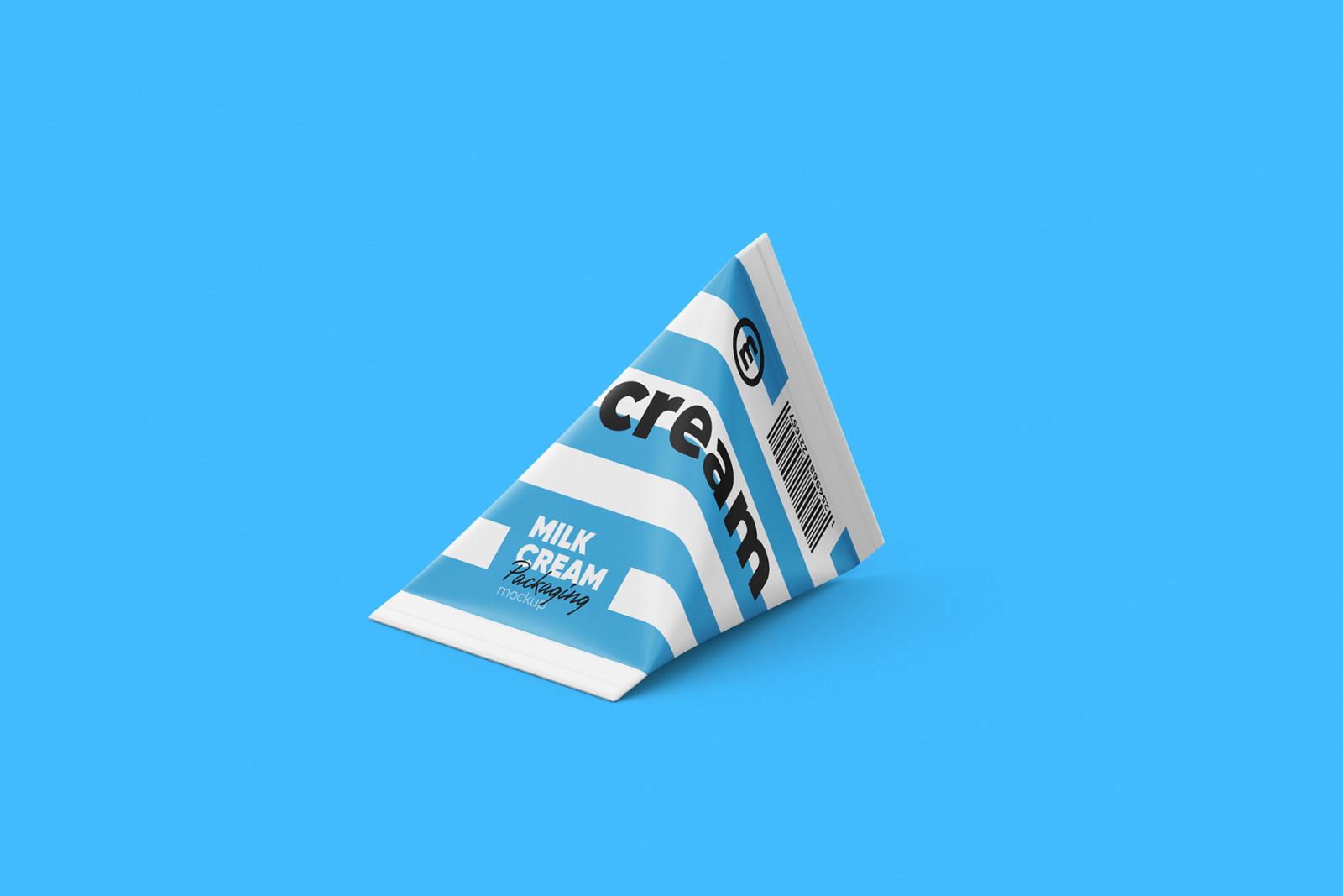 Tetra Triangular Package Mockup. Half Side view