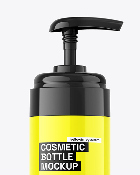 Glossy Pump Bottle Mockup Glossy Pump Bottle Mockup