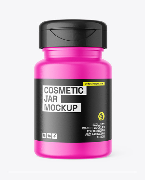 Matte Cosmetic Jar Mockup