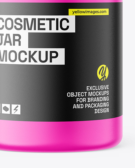 Matte Cosmetic Jar Mockup