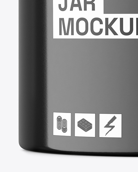 Glossy Plastic Jar Mockup