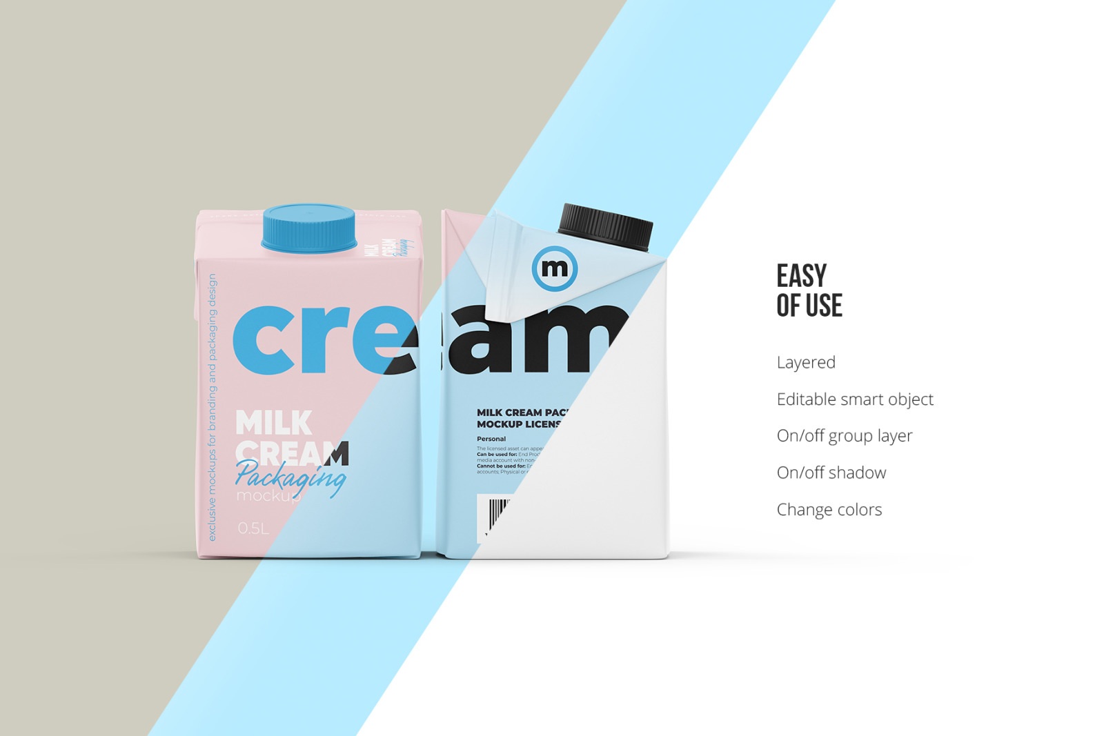 500ml Milk packaging. Tetra Brik edge. Front & Side 500ml Milk packaging. Tetra Brik edge. Front & Side