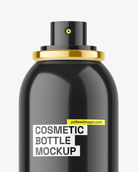 Glossy Aerosol Bottle Mockup