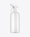 Clear Plastic Spray Bottle Mockup