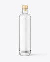 Clear Glass Vodka Bottle Mockup