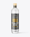 Clear Glass Vodka Bottle Mockup