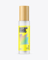Frosted Bottle w\ Wooden Cap Mockup