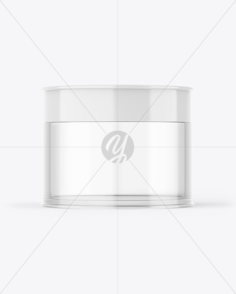 Clear Glass Cosmetic Jar Mockup