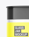 Clear Glass Cosmetic Jar Mockup