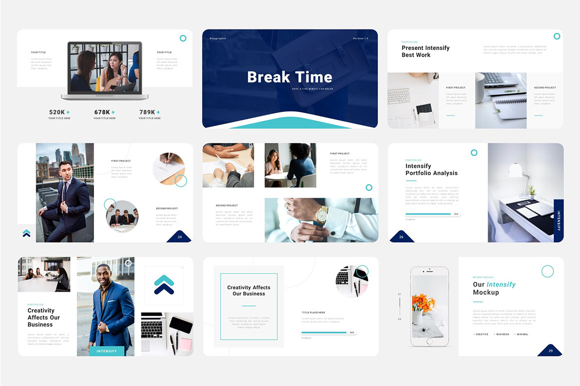 Intensify - Finance & Consulting Business PowerPoint Template Intensify - Finance & Consulting Business PowerPoint Template