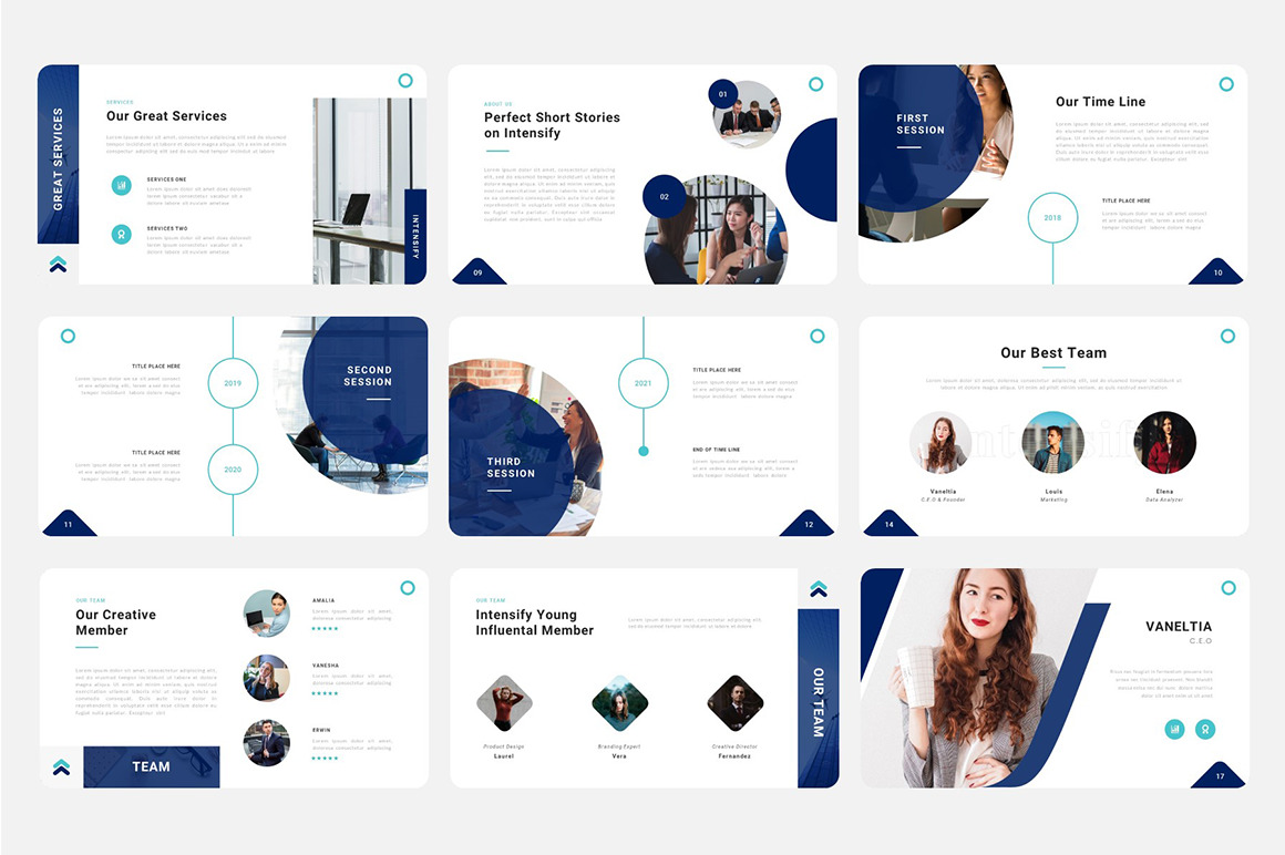 Intensify - Finance & Consulting Business PowerPoint Template Intensify - Finance & Consulting Business PowerPoint Template