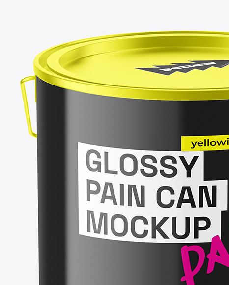 Glossy Paint Can Mockup