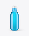 Blue Plastic Cosmetic Bottle Mockup