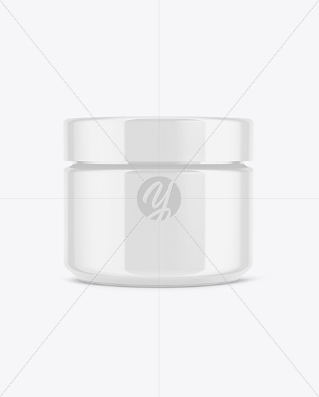 Glossy Cosmetic Jar Mockup