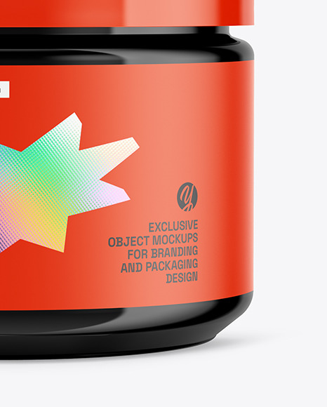 Glossy Cosmetic Jar Mockup