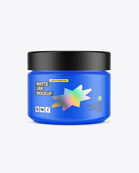 Matte Cosmetic Jar Mockup