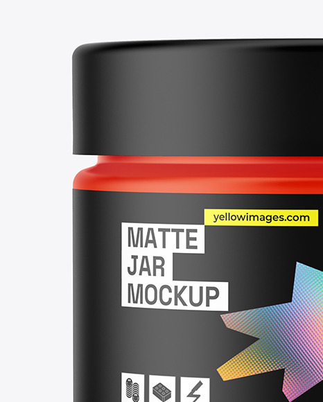 Matte Cosmetic Jar Mockup