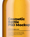 Orange Plastic Cosmetic Bottle Mockup