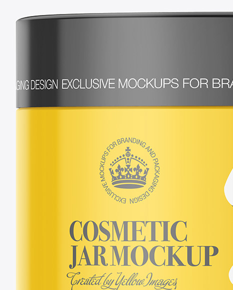 Glossy Cosmetic Jar Mockup