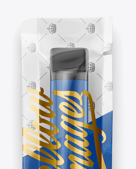 Pouch with Glossy Pod Vape Device Mockup