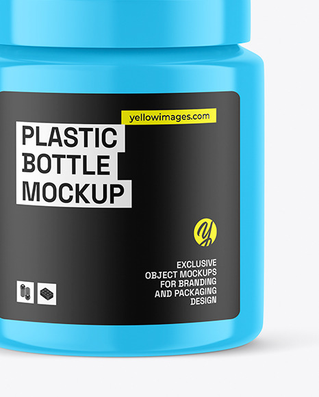 Glossy Plastic Bottle Mockup