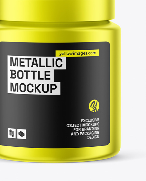 Metallic Bottle Mockup