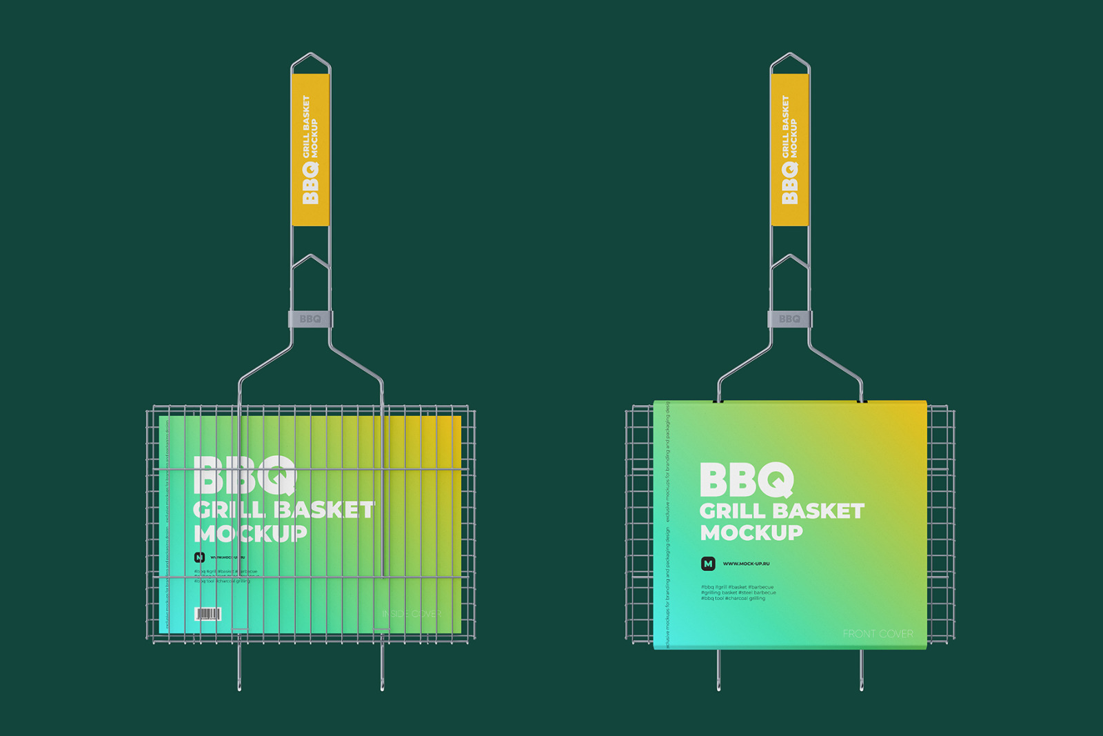 Portable Grilling Basket Mockup 3 PSD