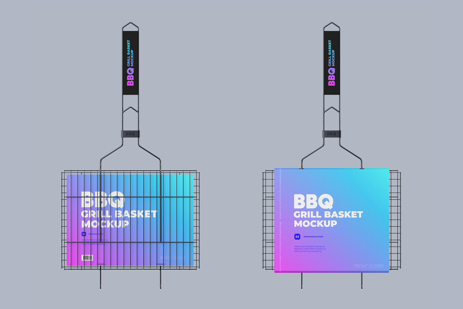 Portable Grilling Basket Mockup 3 PSD