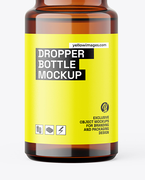 5ml Amber Dropper Bottle Mockup