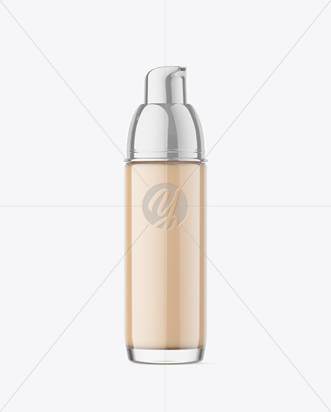 Glass Cosmetic Foundation Bottle Mockup Glass Cosmetic Foundation Bottle Mockup