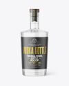 Clear Glass Vodka Bottle Mockup