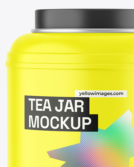 Matte Tea Jar Mockup