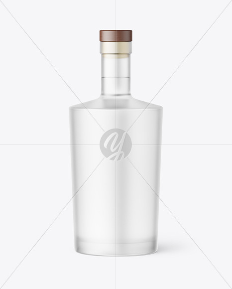 Frosted Glass Vodka Bottle Mockup Frosted Glass Vodka Bottle Mockup