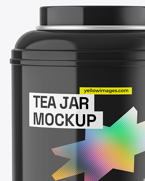 Glossy Tea Jar Mockup