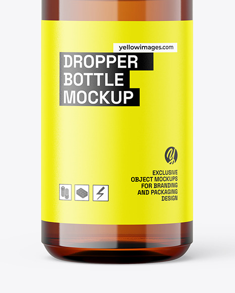 15ml Amber Dropper Bottle Mockup