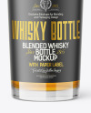 Clear Glass Whiskey Bottle Mockup